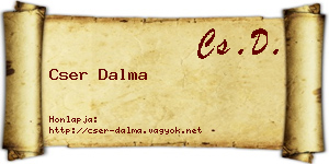 Cser Dalma névjegykártya